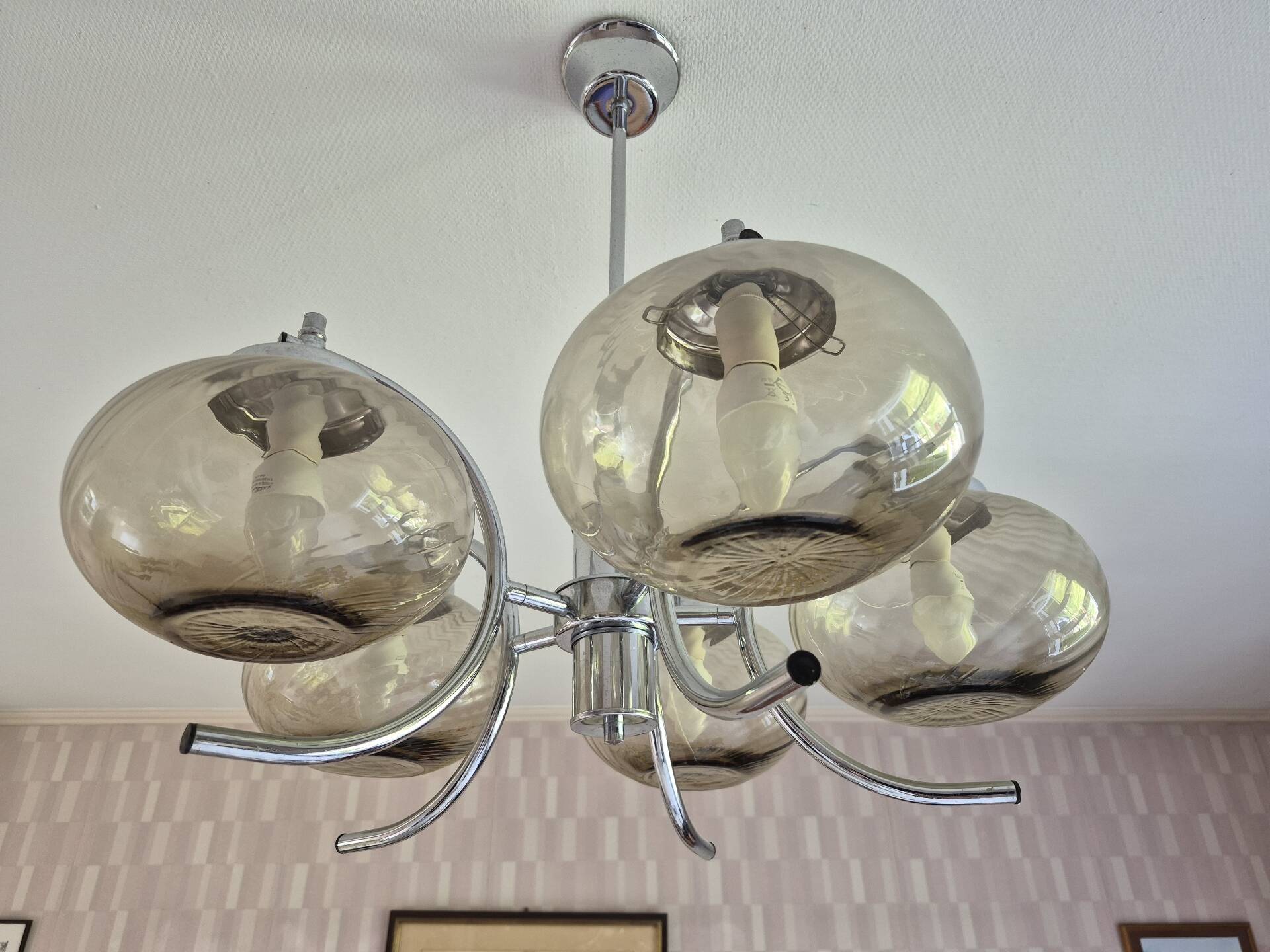 Chrome chandelier 1970