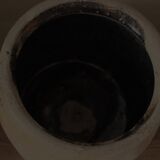 Large round terracotta pot with handle