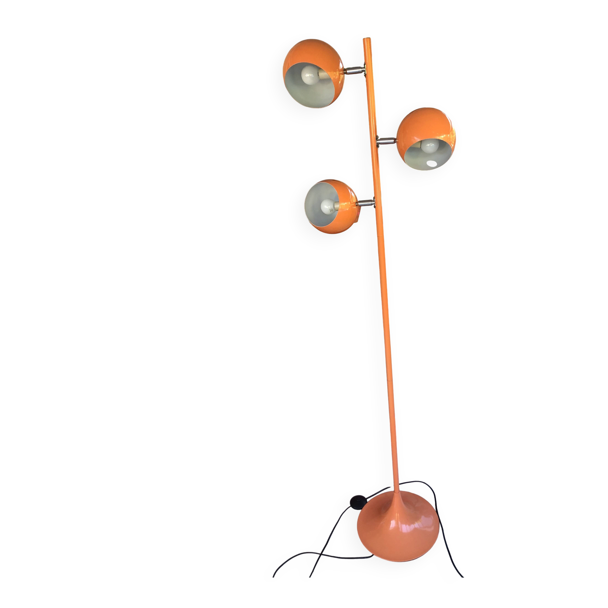 Vintage 70s orange eyeball floor lamp