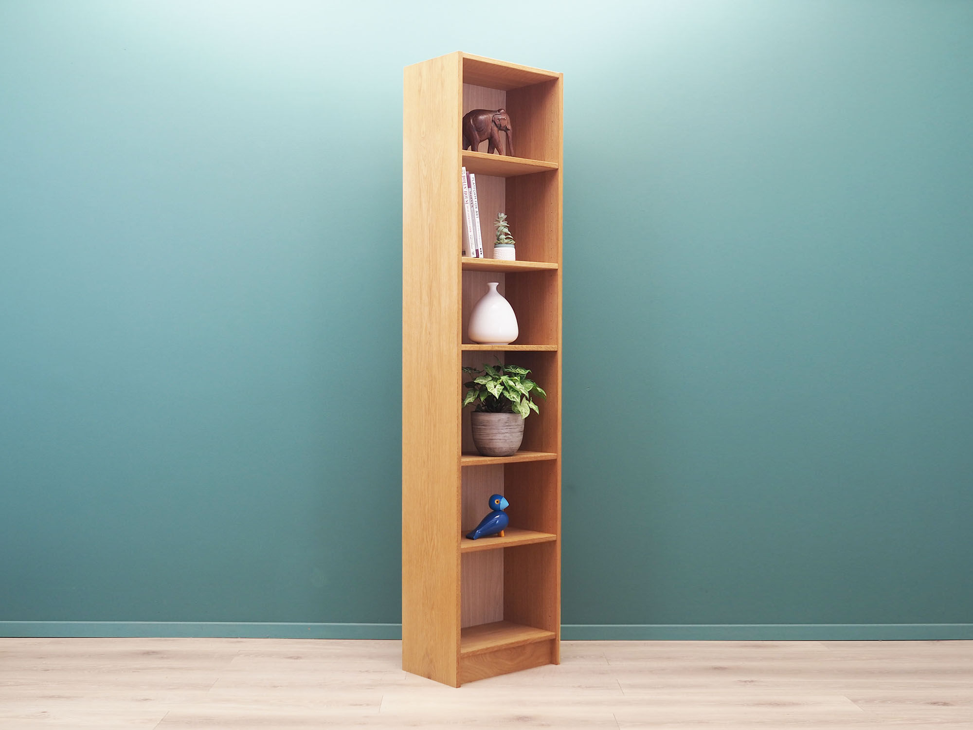 Ash bookcase, Danish design, 1960s, manufactured by Ansager Møbler