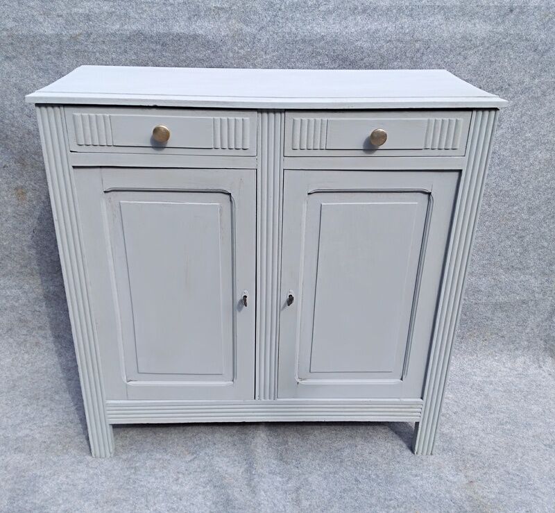 Parisian buffet from the 40s, 50 set in painted wood