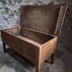 Antique French flour chest in oak – 19th-century farmhouse side table