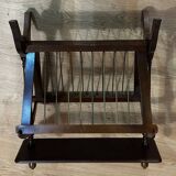 Vintage wooden magazine rack - 1950s-1960s