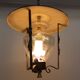 1960s lantern ceiling light with iridescent glass.