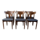 Set of 6 vintage Scandinavian teak chairs by Samcom, 1960