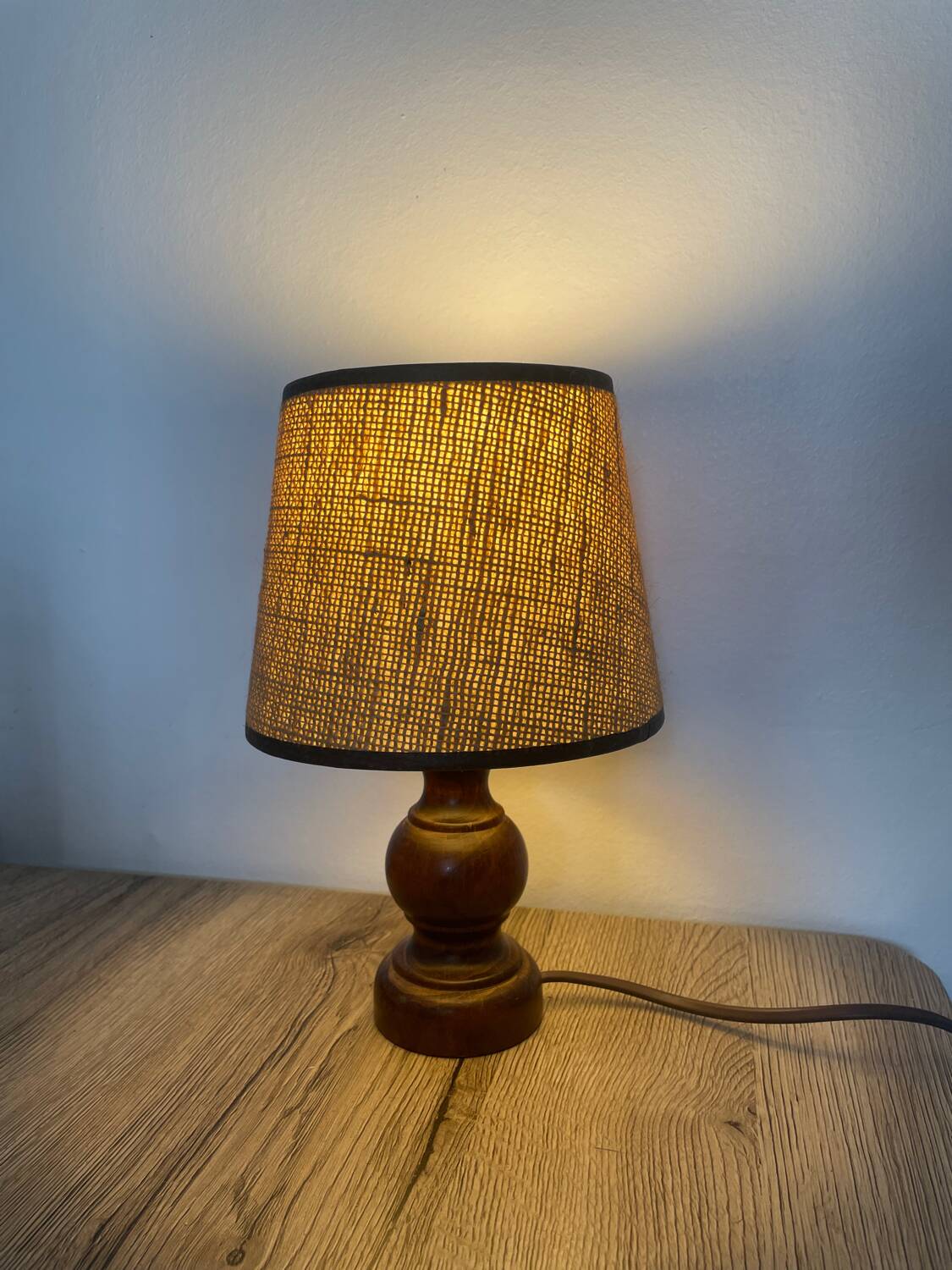 Small wooden lamp