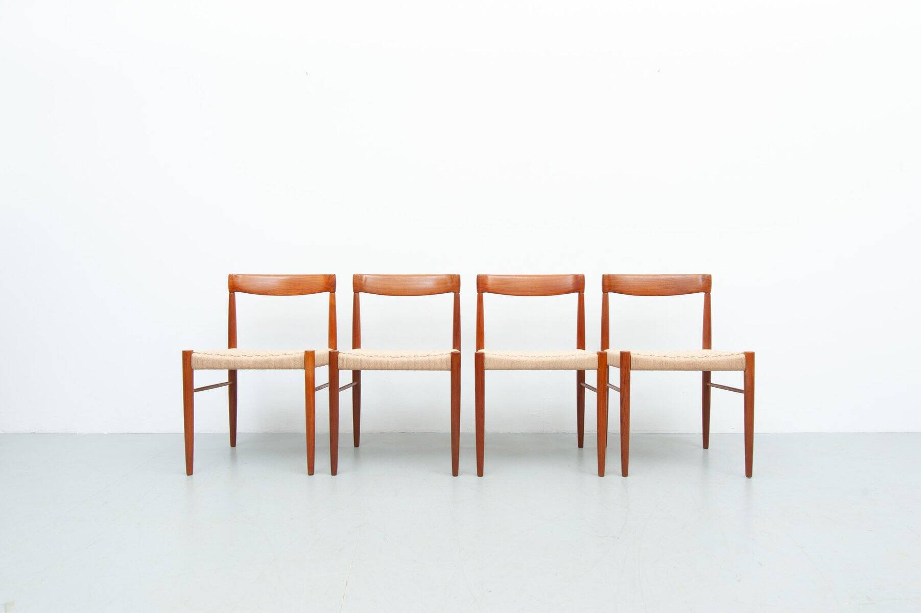 Vintage teak dining chairs by Henry Walter Klein for Bramin, 1960s, set of 4
