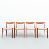 Vintage teak dining chairs by Henry Walter Klein for Bramin, 1960s, set of 4