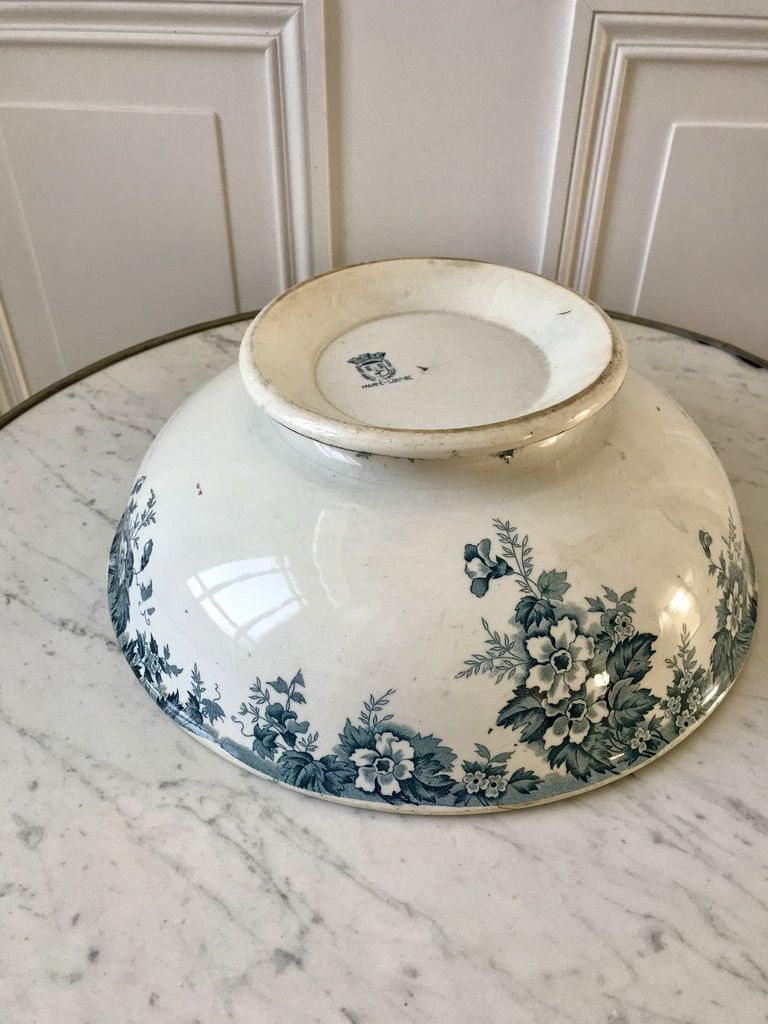 Salad bowl in iron sand saint-amand model "marie-louise" 1880 - xixth