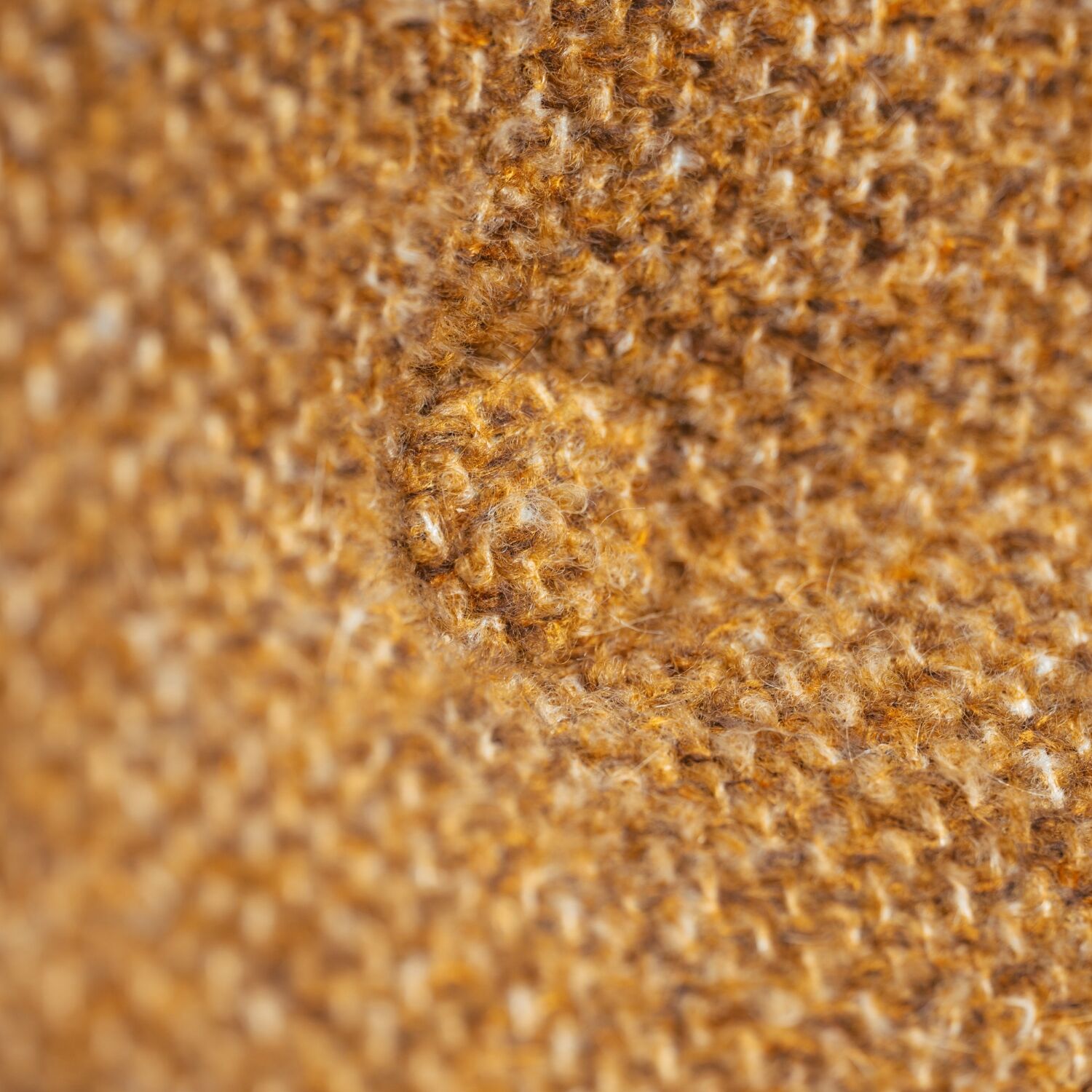 Bauhaus style tubular sleeping sofa in yellow ocre wool