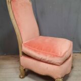 Chaise basse style Louis XV
