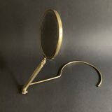 Miroir de table ajustable en laiton doré, 1950, France