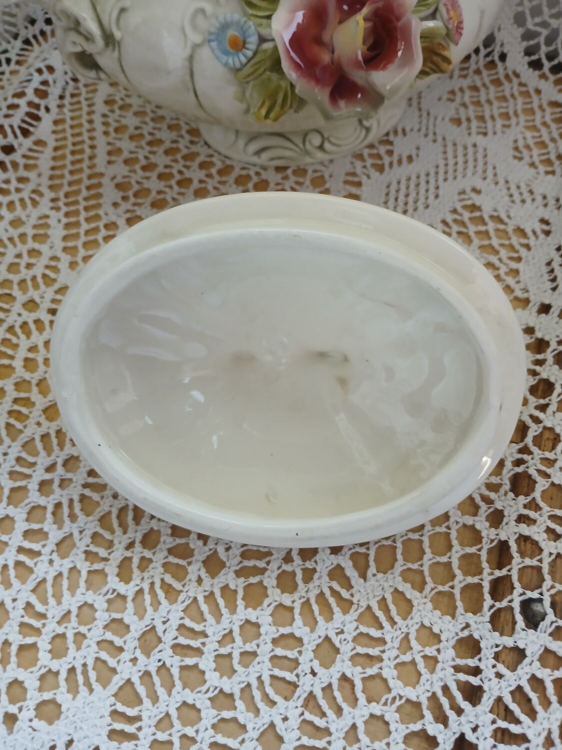 Antique porcelain soup tureen from Naples