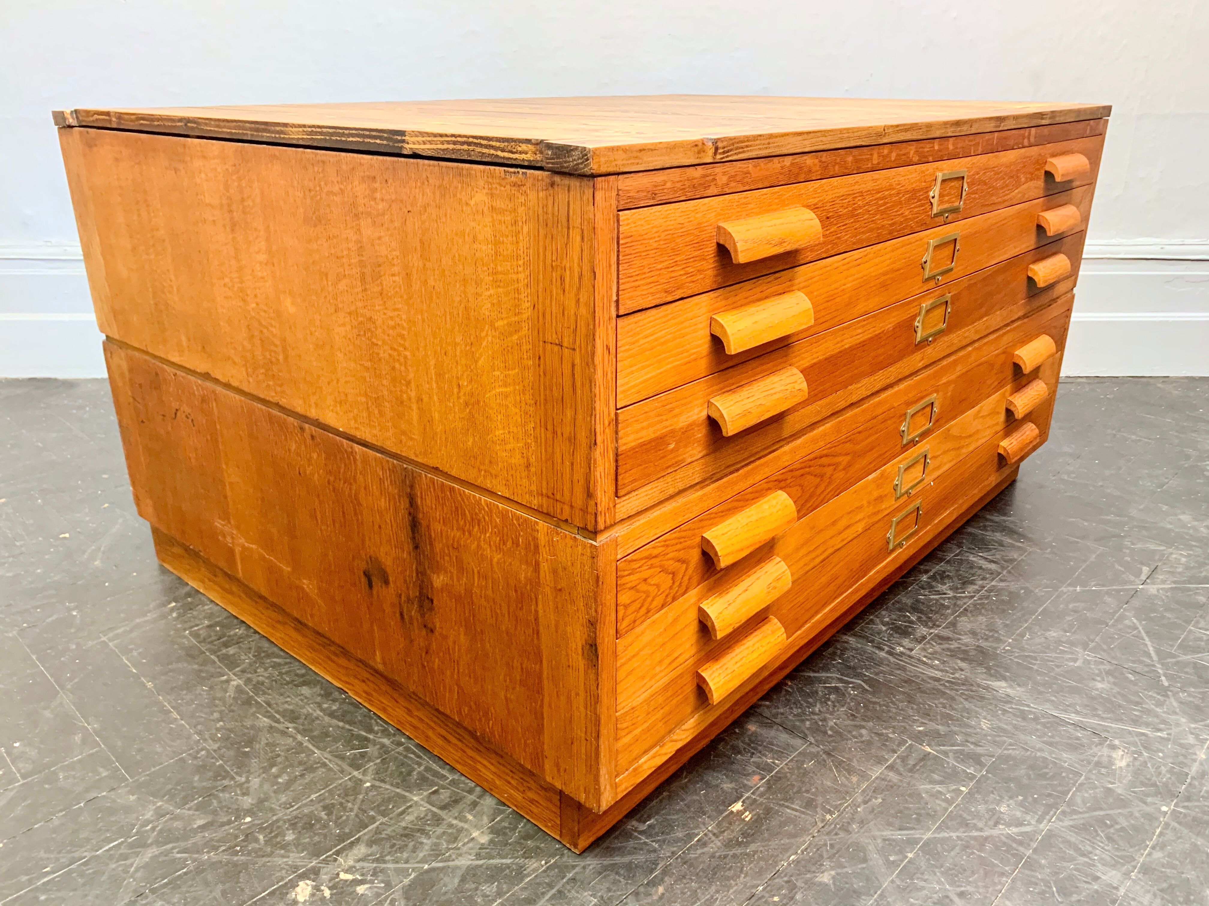 Vintage plan chest of architect drawers