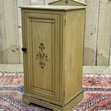 19th century English bedside table in painted fir