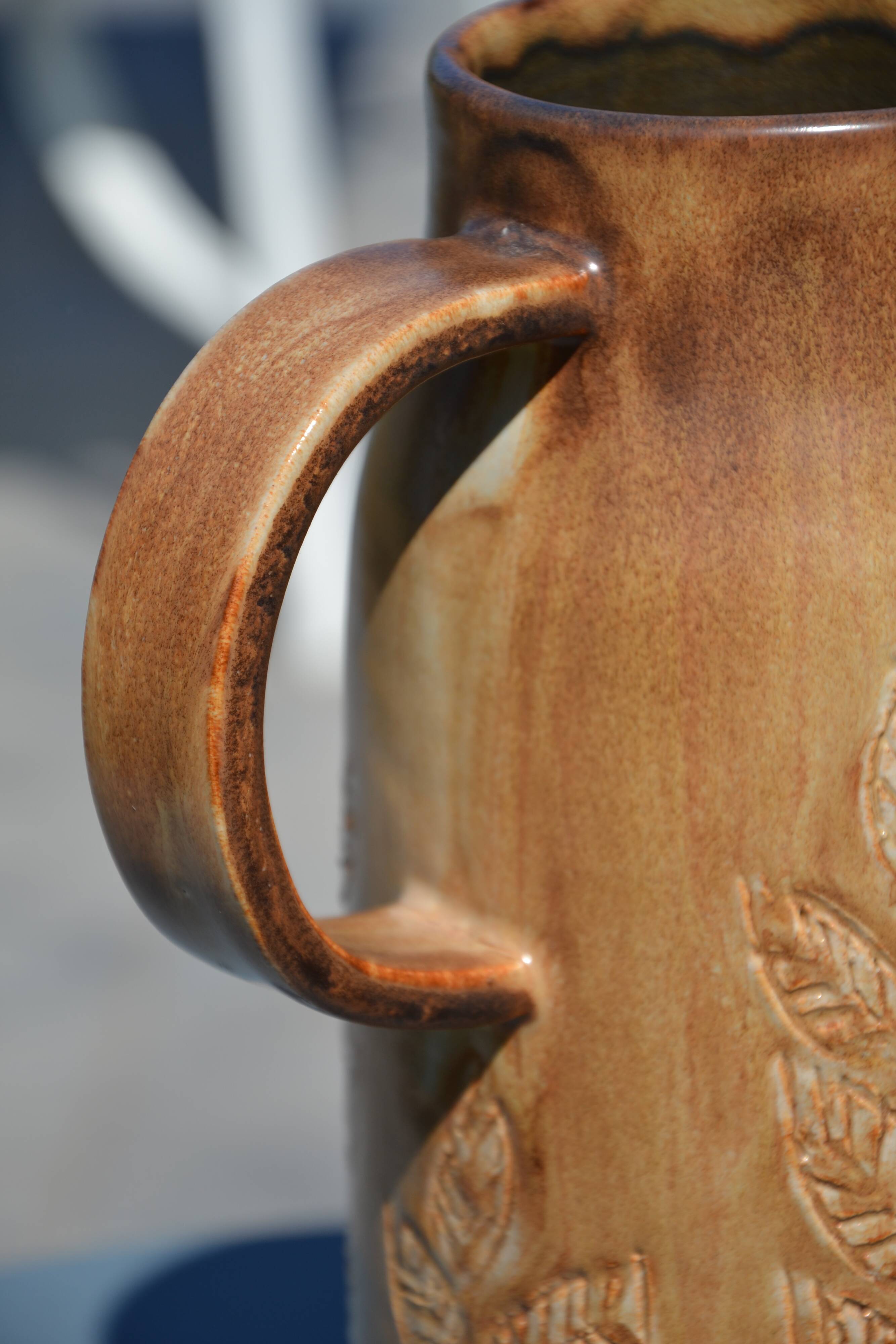 Vase/jug Denise and Michel Pointu "art ceramic high fire"