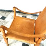 Safari chair in leather by Wilhelm Kienzle for Wohnbedarf, Switzerland 1950