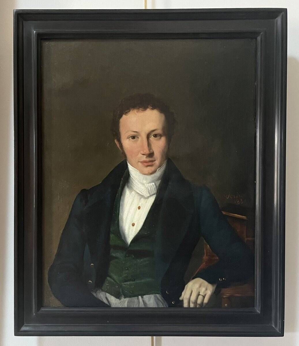 Marcel Antoine Verdier (1817-1856) Portrait of a Young Man, 1835, oil on canvas signed