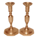 Pair of brass candle holders from the 50s