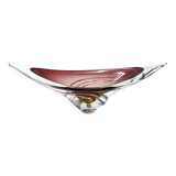 Bol ou centre de table en verre Sommerso marron par Seguso, Italie