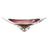 Bol ou centre de table en verre Sommerso marron par Seguso, Italie