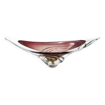 Brown Sommerso Glass Bowl or Centerpiece by Seguso, Italy