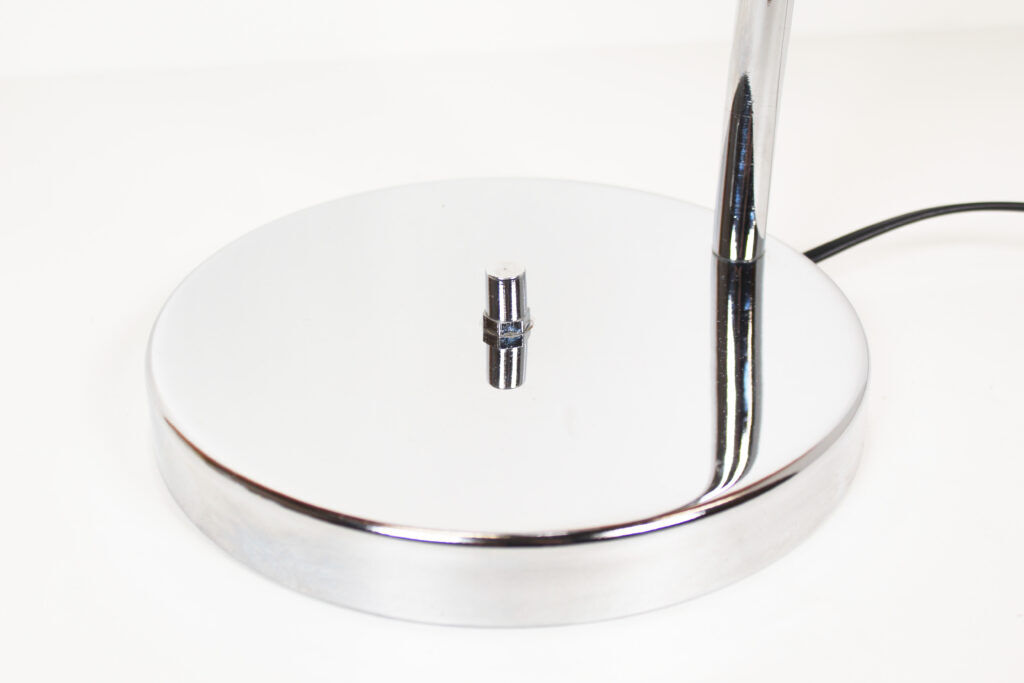 Rare polished metal table lamp by Reggiani, Italy 1970s