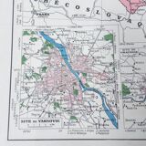 Old map Poland Europe 43x43cm from 1950