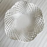 Openwork white porcelain fruit basket