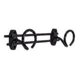 Wrought iron wall coat rack
