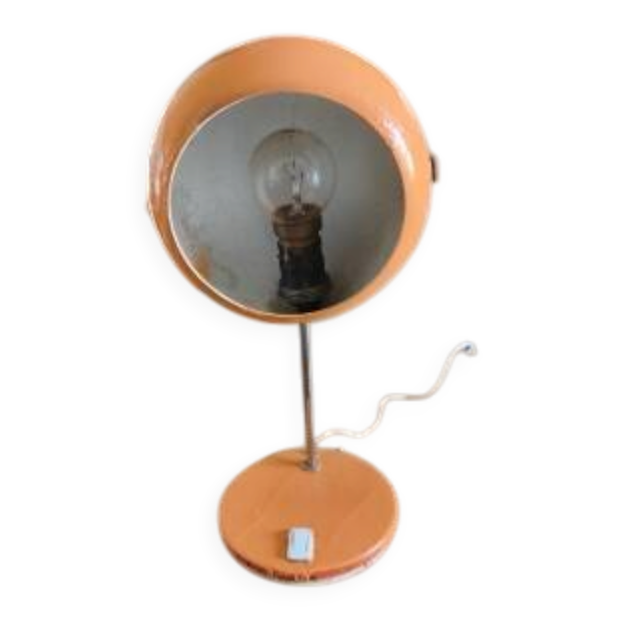 Vintage orange metal lamp
