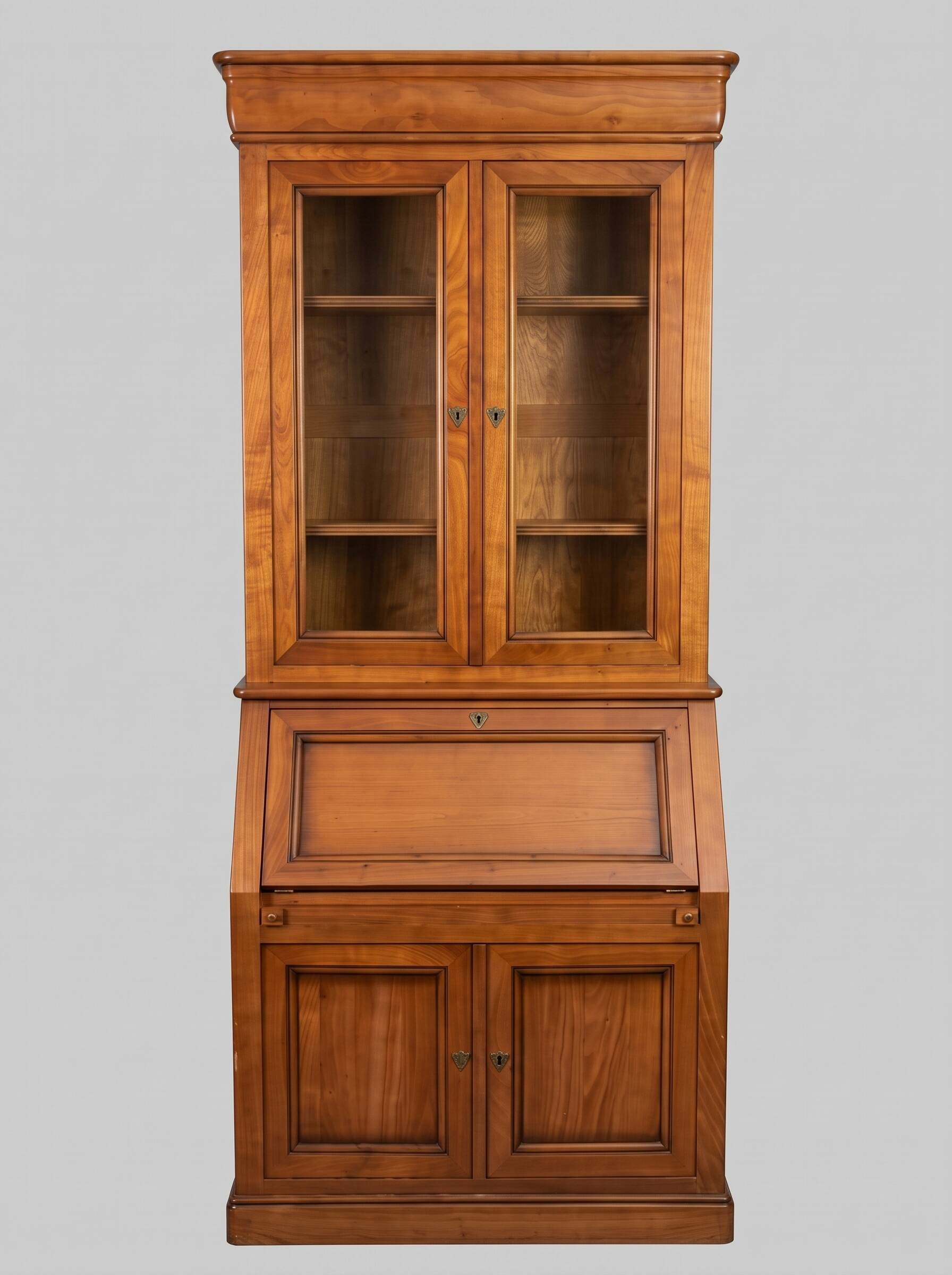 Secrétaire bibliothèque en bois massif