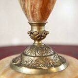 Marble and Copper Night Table Lamp, Late 20th Century