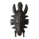 Vintage African Art wooden wall mask handcrafted tribal ethnic decorative object
