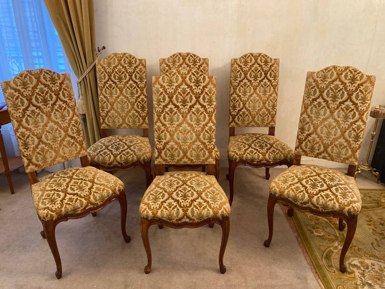 Louis XV style upholstered chairs