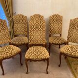 Chaises tapissées type Louis XV