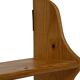 Vintage wooden wall shelve rack bookshelf in pinewood  minimalist design