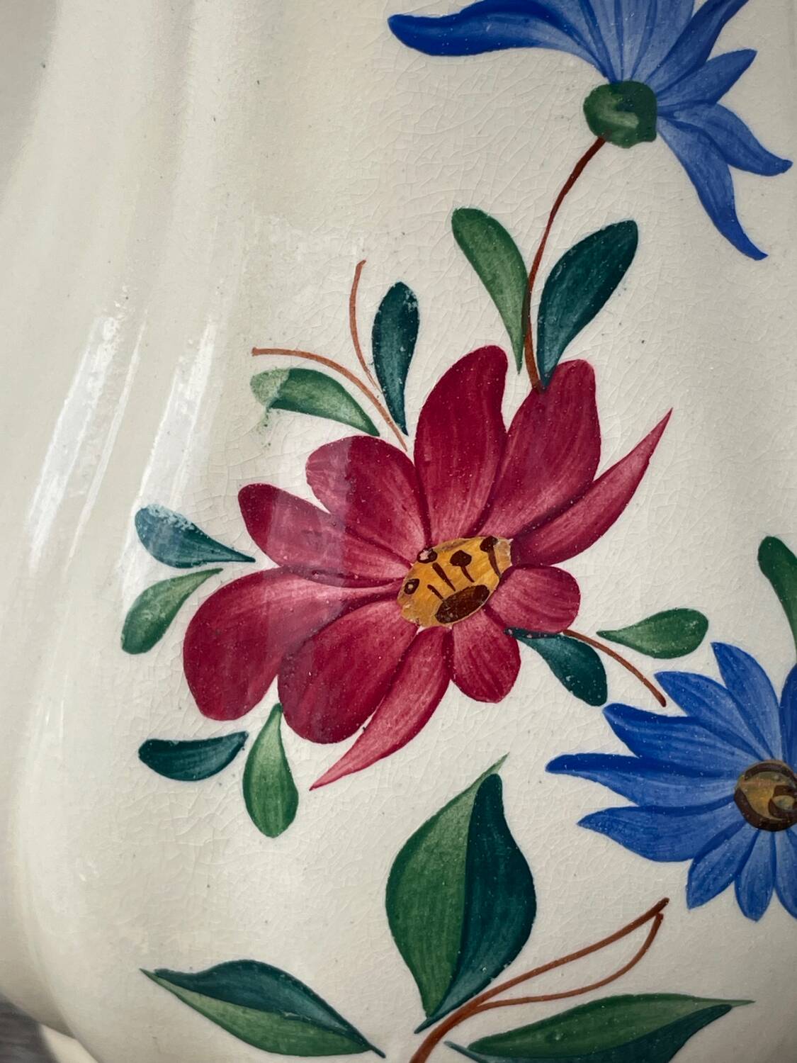 Digoin ceramic teapot with flowers