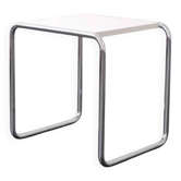 Table d'appoint blanche "B9 A" par Marcel Breuer / Thonet