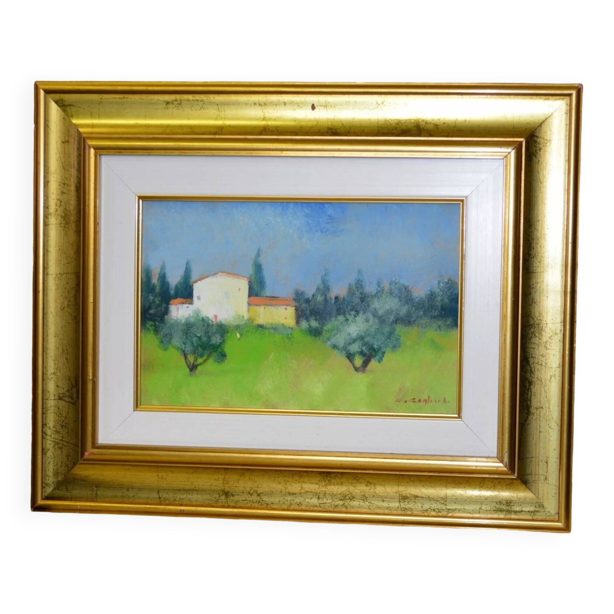 Lush Landscape & Meadow in Bloom Oil Painting