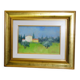 Lush Landscape & Meadow in Bloom Oil Painting