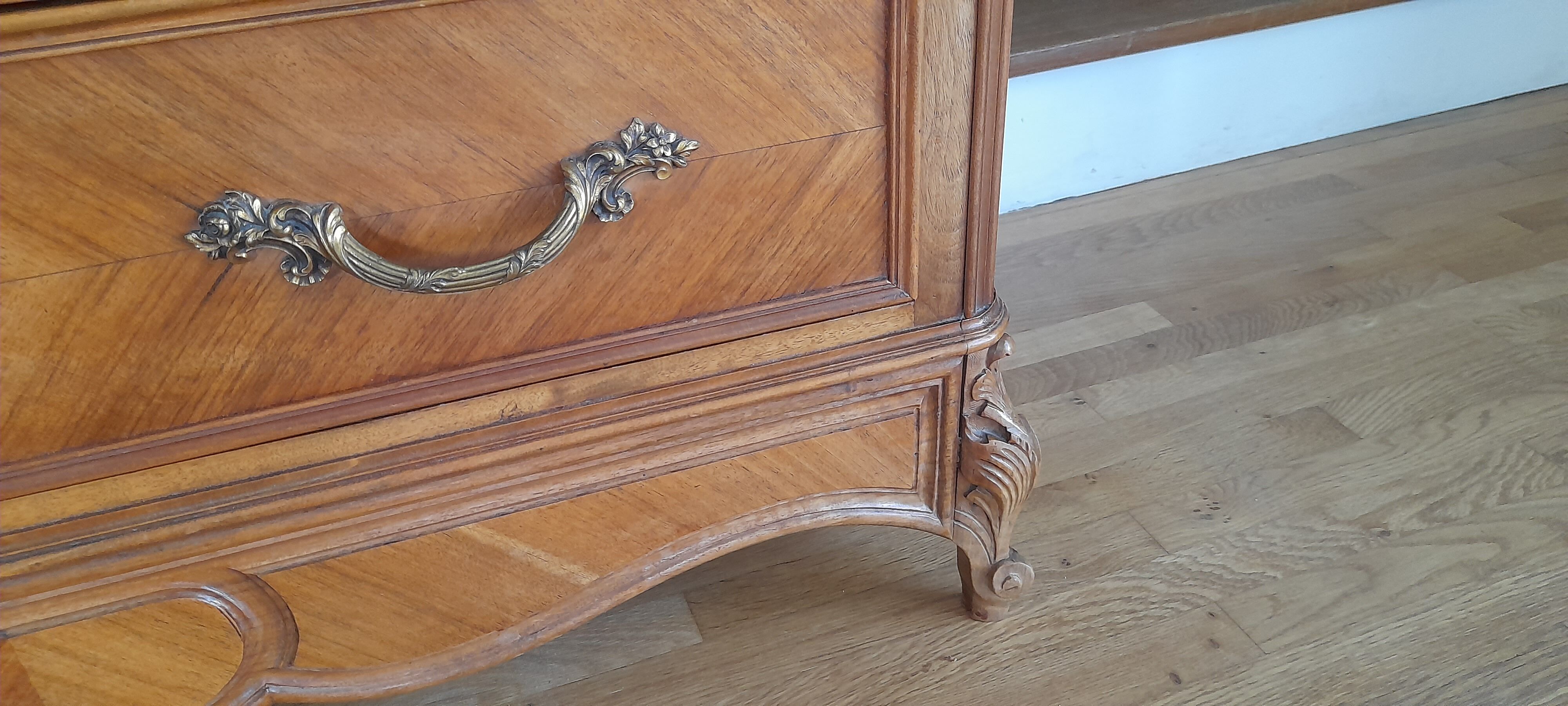 Louis XV style chest of drawers from the 50s