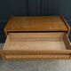 Light oak and rattan chest of drawers with compass feet, three drawers, 1960