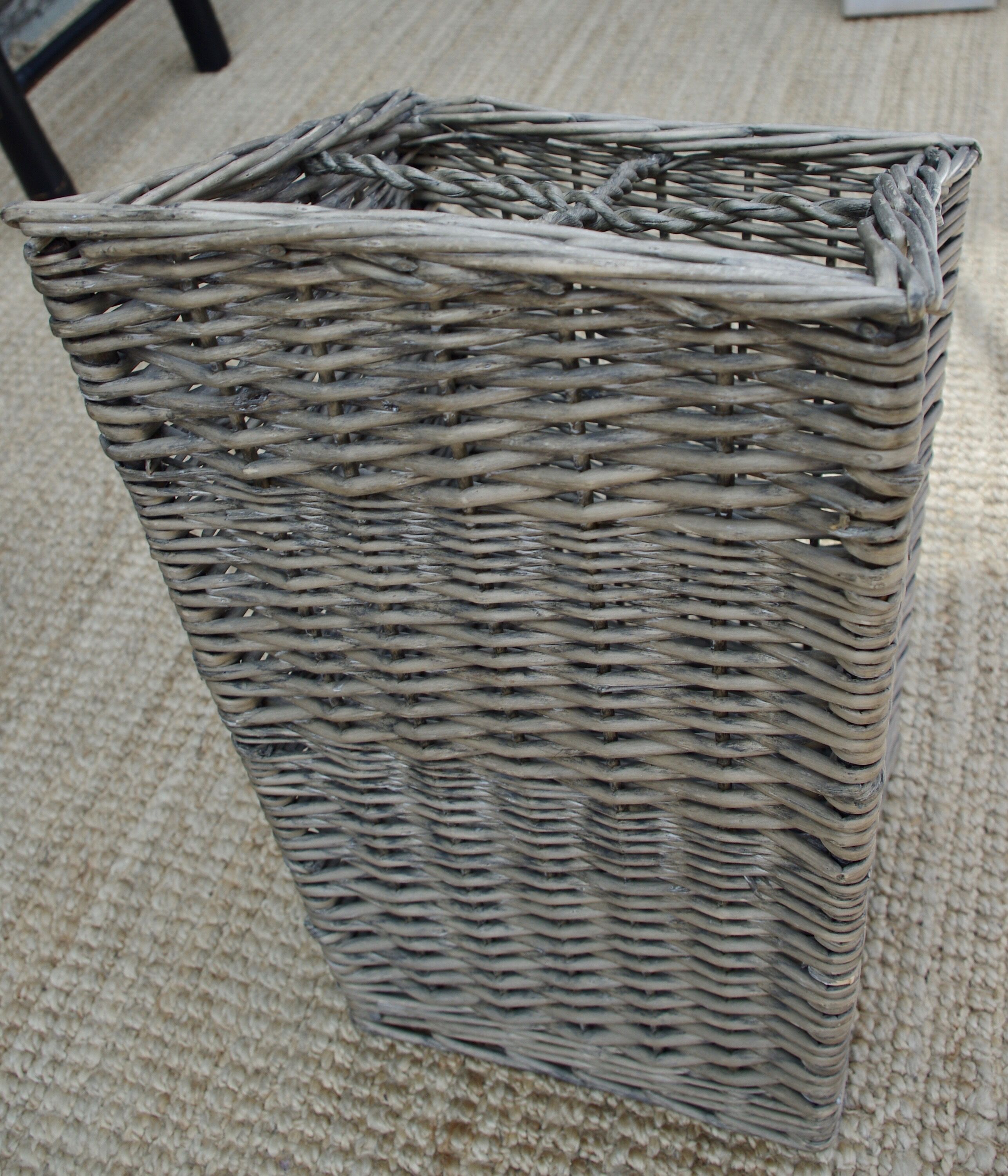 Umbrella rattan white grey