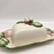 Slurry butter dish, with radish drawings. Signed "FG"