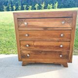 1930s Art Deco chest of drawers with 4 drawers