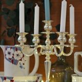 Chandelier 5 silver metal lights