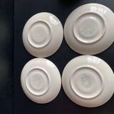 Set of 4 Villeroy & Boch Vintage 50s Cups and Saucers - Pastel & Gold