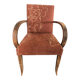 Bridge armchair from the 1940s with embroidered upholstery.