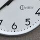 Industrial clock 30 cm functional brillie alu polished station pendulum 1960